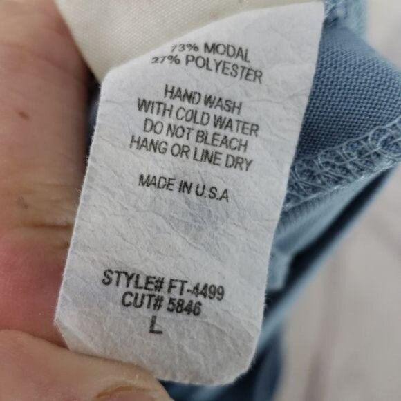 Freeloader Womens Oversized Asymmetrical Seamed Top Modal Blend Blue L - Picture 4 of 7